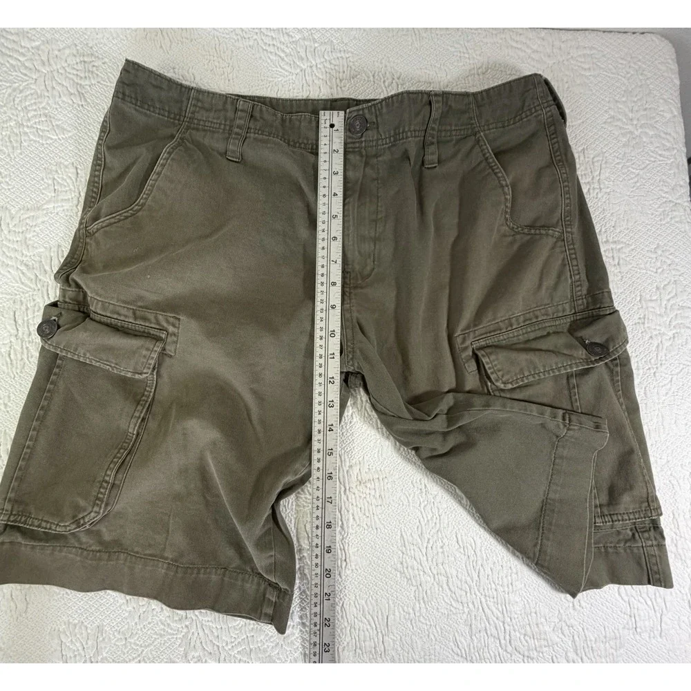 True Religion Men's Relaxed Cargo Shorts‎ 104821 Olive Green Sz 36 Horse Shoe